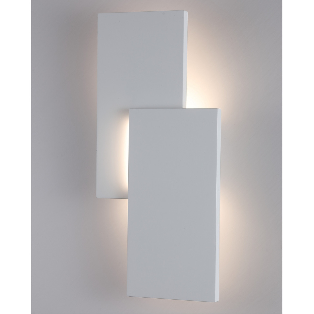 AVENUE LIGHTING HF1372-WHT Parker 21"H Double Panel LED Wall Sconce in Paintable White Plaster