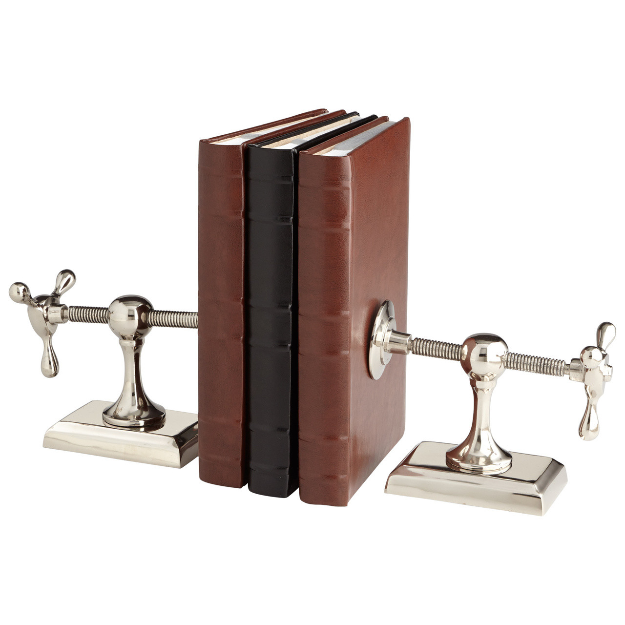 CYAN DESIGN 07034 Hot & Cold Bookends, Nickel