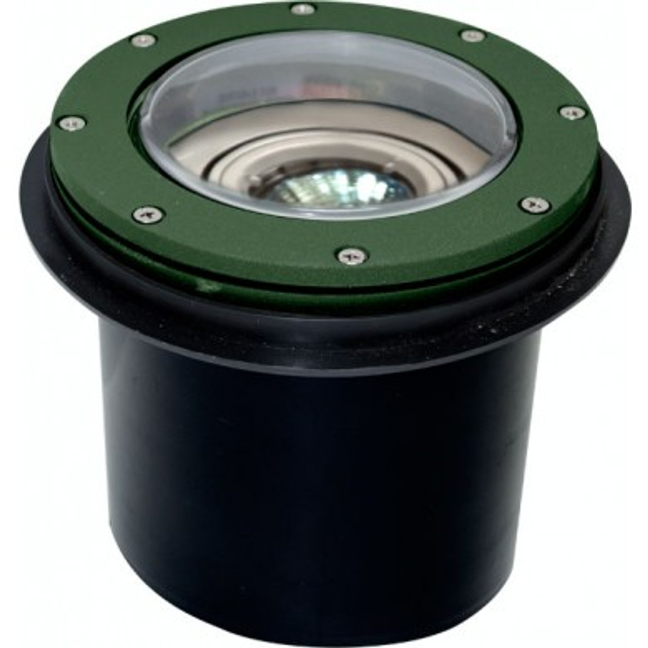 DABMAR LIGHTING LV-LED306-G-SLV Cast Aluminum LED In-Ground Well Light with PVC Sleeve, Green