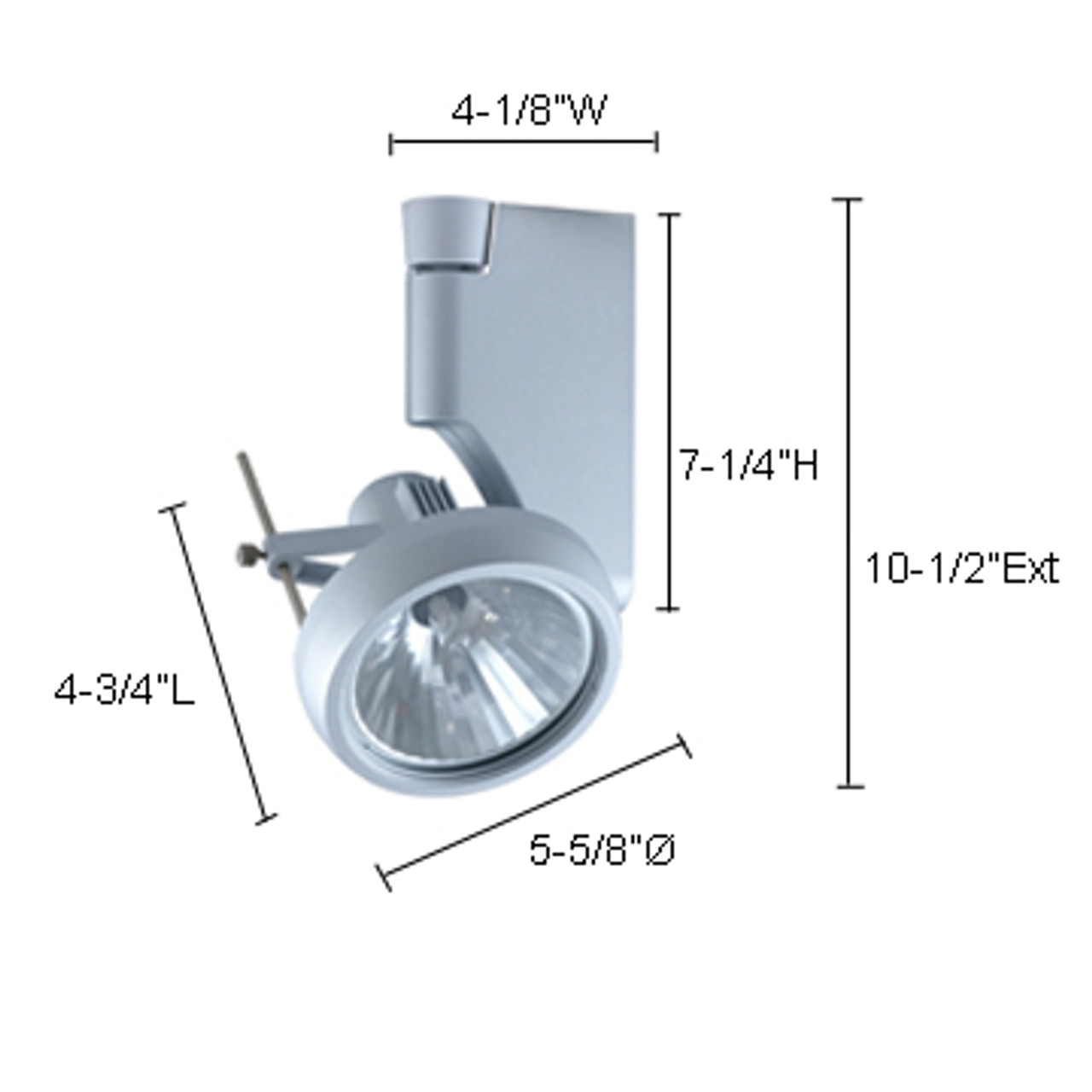 JESCO Lighting HMH270T4NF70-S ConTempo Series Metal Halide Track Light, Silver