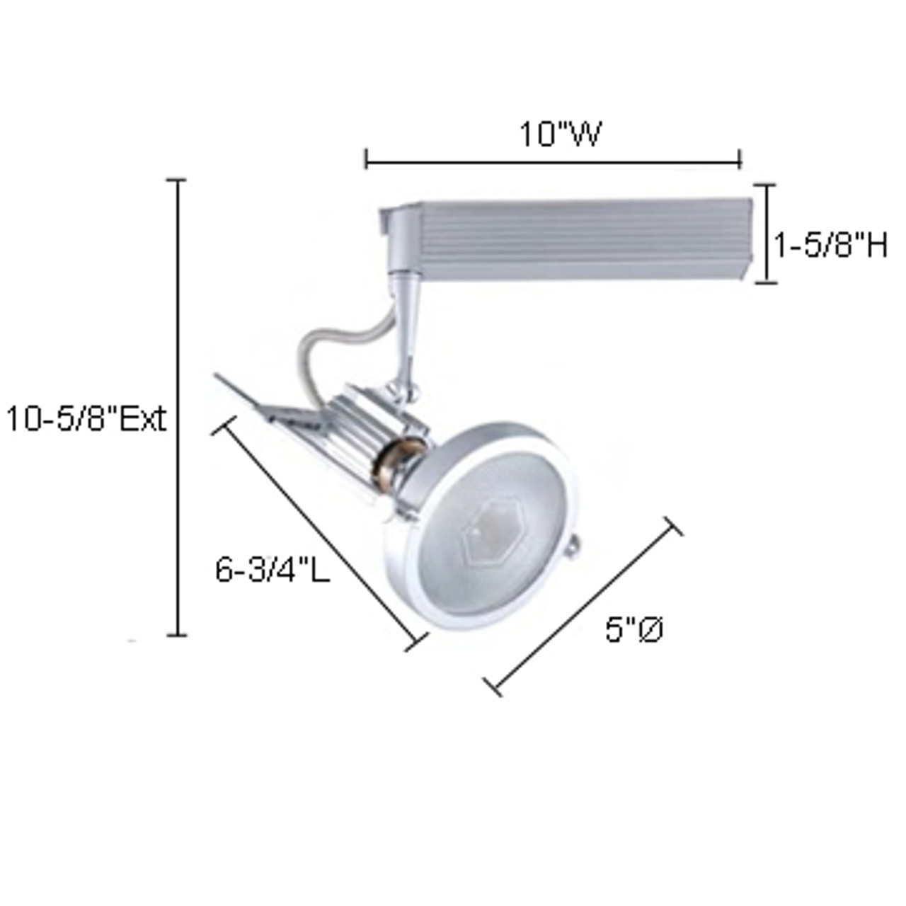 JESCO Lighting HMH901P38701S ConTempo Series Metal Halide Track Light, Silver