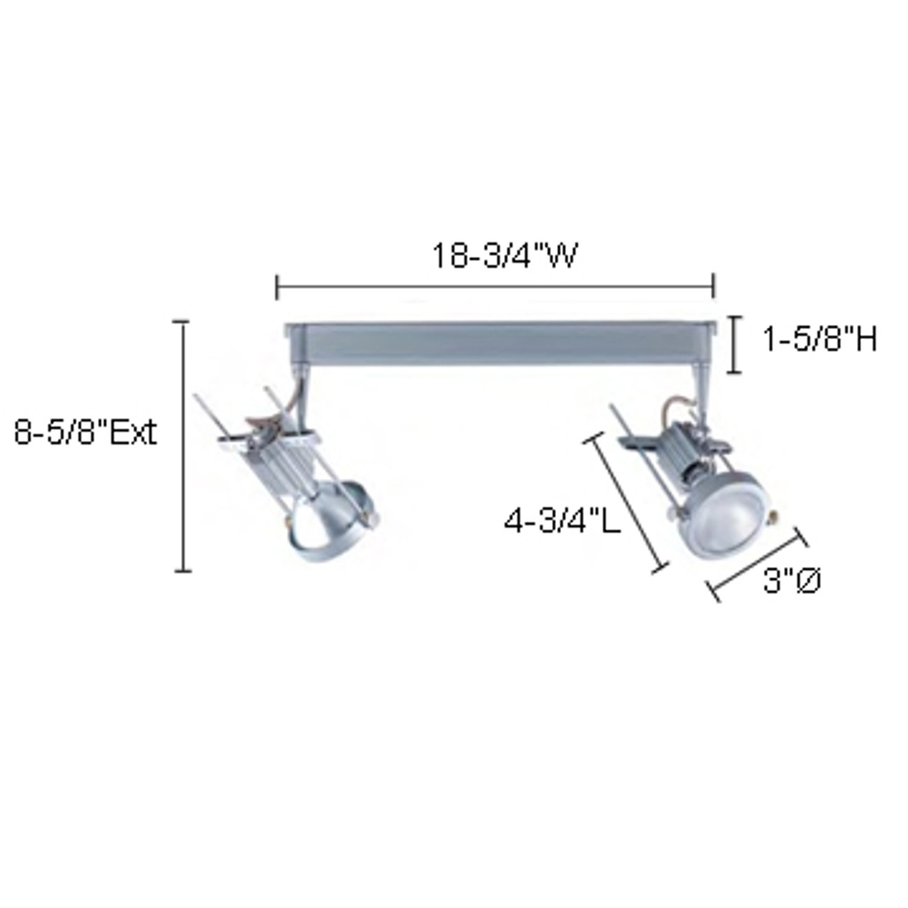 JESCO Lighting HMH902P20201B ConTempo Series Metal Halide Track Light, Black