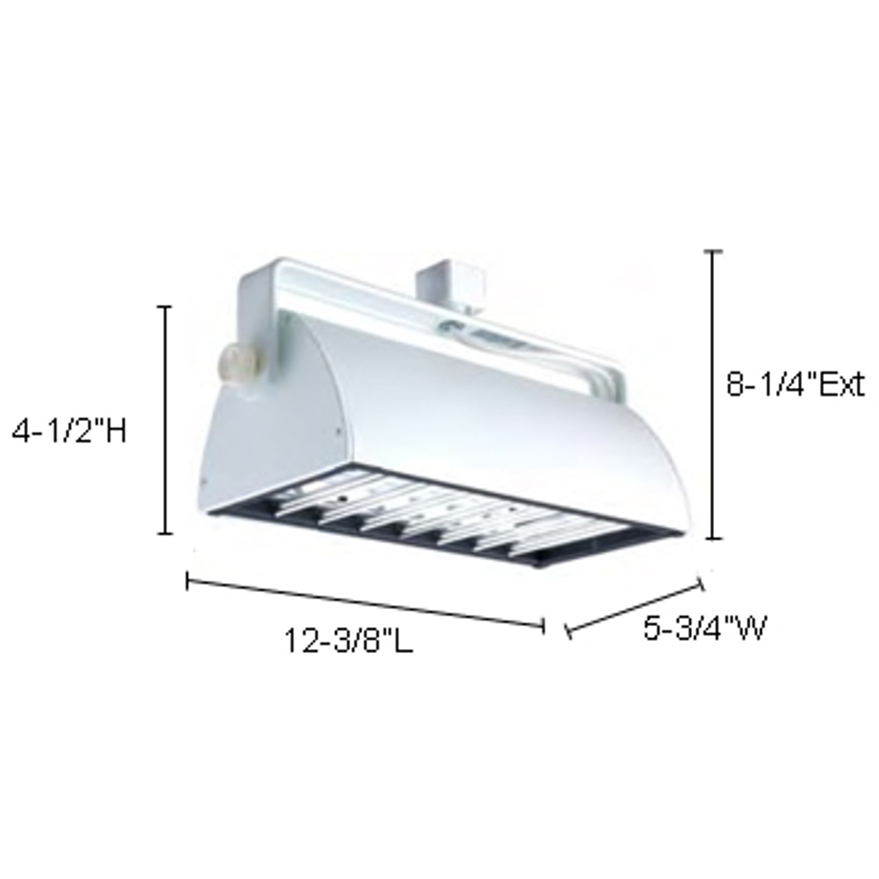 JESCO Lighting HCF218WW ConTempo Series Compact Fluorescent Track Light, White Fixture / White Louver