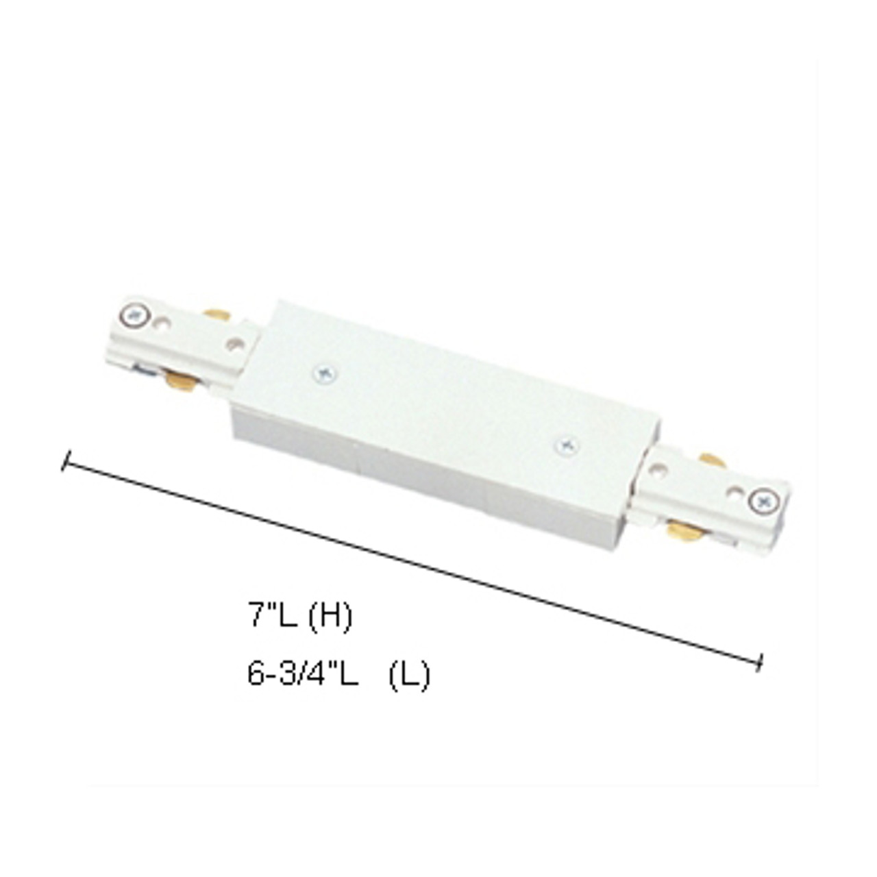 JESCO Lighting HIPSC H-System I-Connector with Powerfeed, Satin Chrome