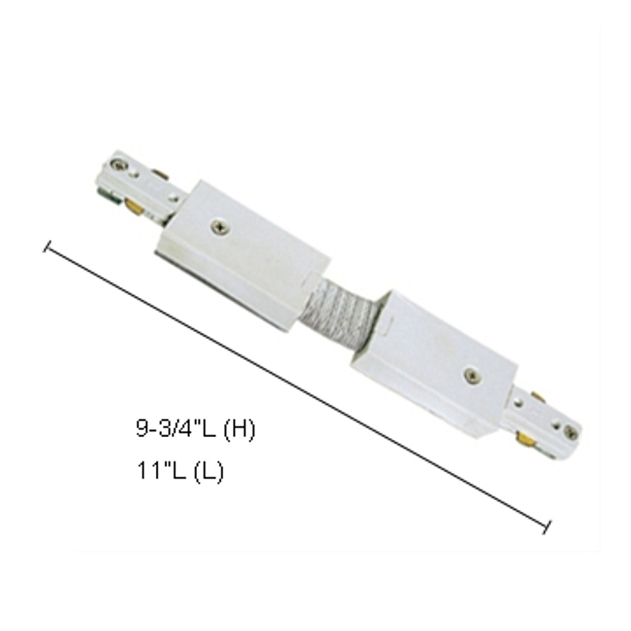 JESCO Lighting LFLXJWH L-System Flexible Connector with Powerfeed, White