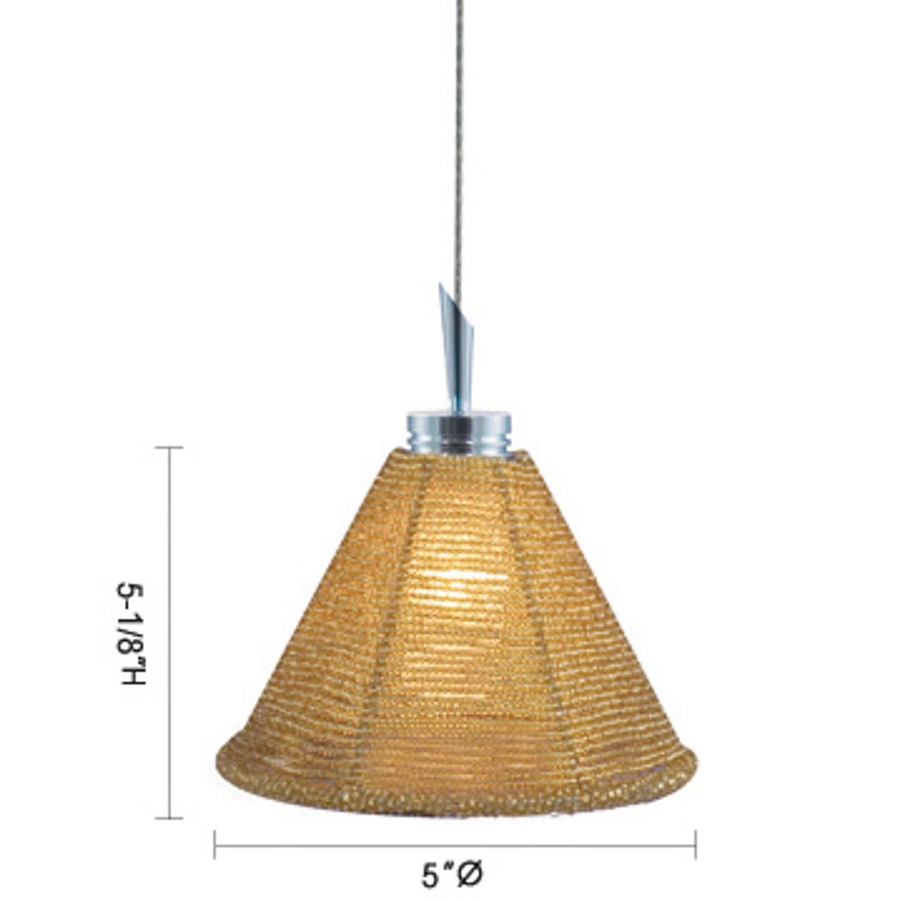 JESCO Lighting QAP212-RD/CH HALLE Low Voltage Quick Adapt Pendant