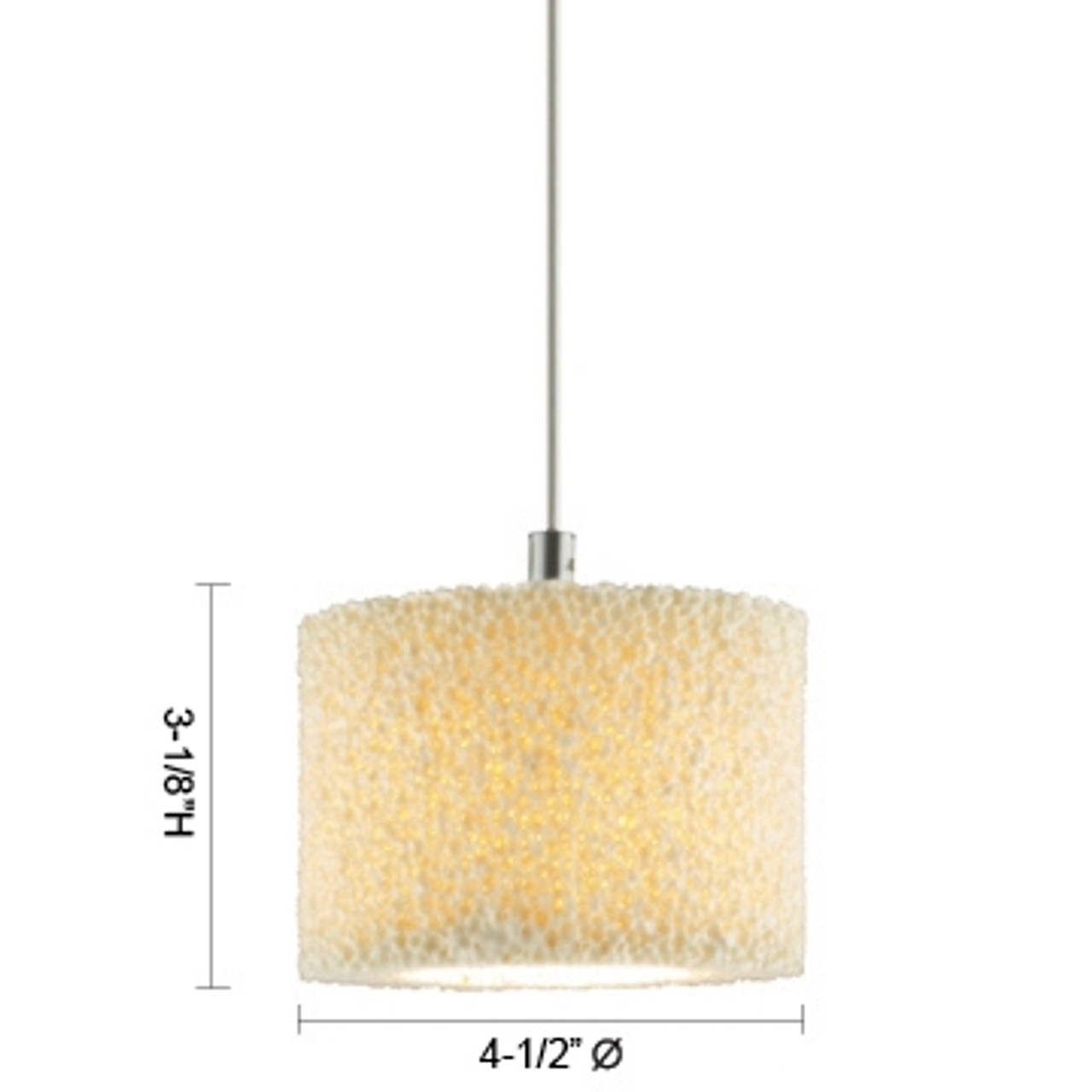 JESCO Lighting QAP222-CA/SN Coral Low Voltage Quick Adapt Pendant