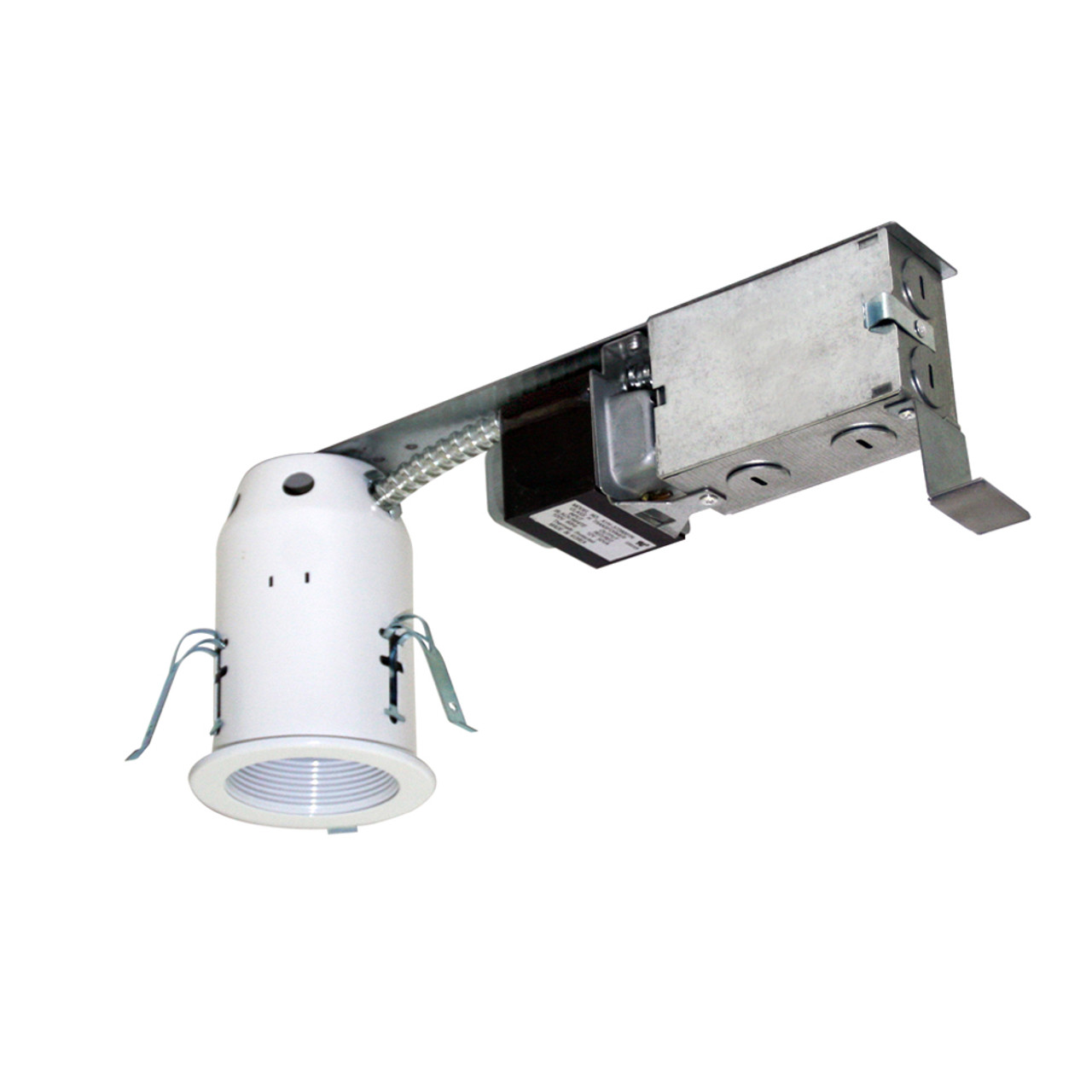 JESCO Lighting LV3001R 3" Low Voltage Non-IC Housing for Remodel, Silver