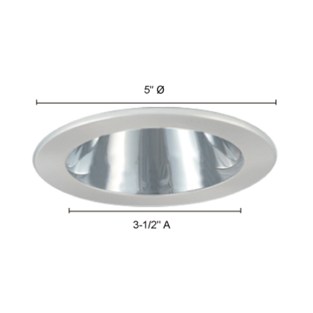 JESCO Lighting TM402PBWH 4" Low Voltage Adjustable Open Reflector Trim, Polished Brass Reflector, White Trim