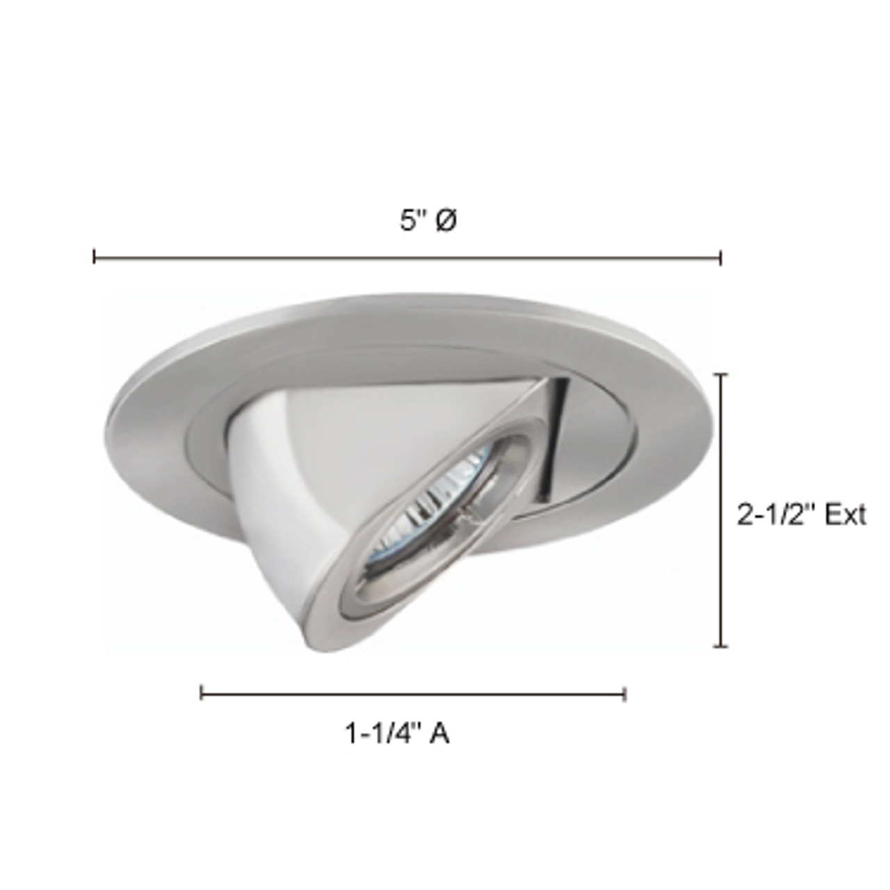 Jesco Lighting TM411BK 4-Inch Aperture Low Voltage Trim Recessed Light, Adjustable Periscope