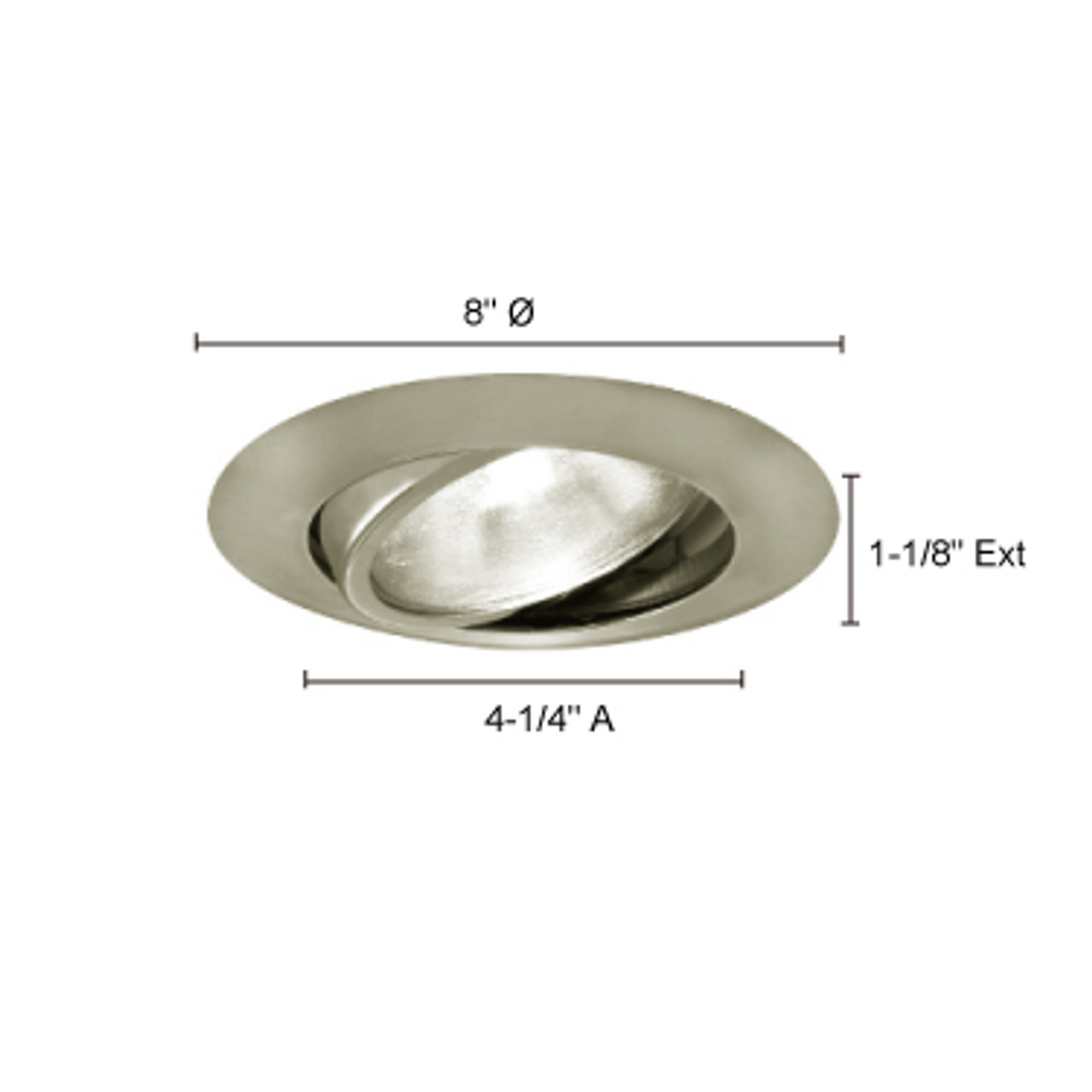 JESCO Lighting TM604ST 6-INCH Open Trim Ring, Satin Chrome