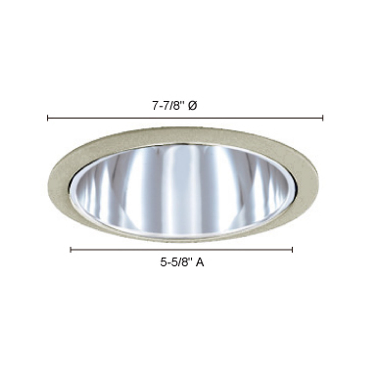 JESCO Lighting TM610CHWH 6" Line Voltage Specular Reflector, Chrome