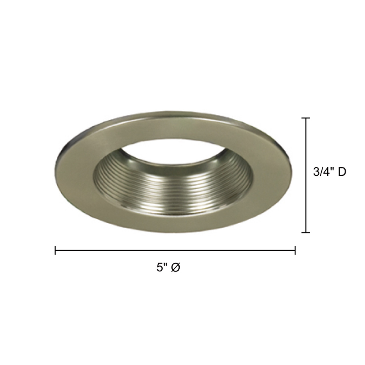 JESCO Lighting RLT-R4002-SN-SN 4" Step Baffle trim for LED retrofit modules, Satin Nickel