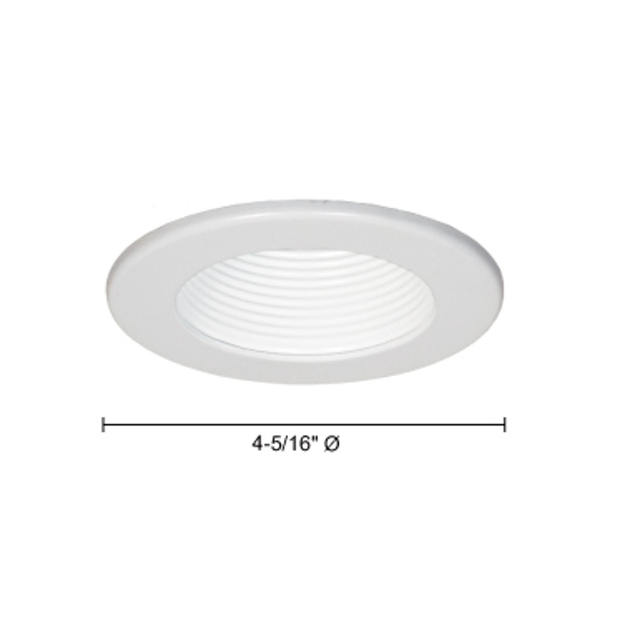 JESCO Lighting RLT-3502-BK-WH 3-1/2" Standard Step Baffle Trim, White