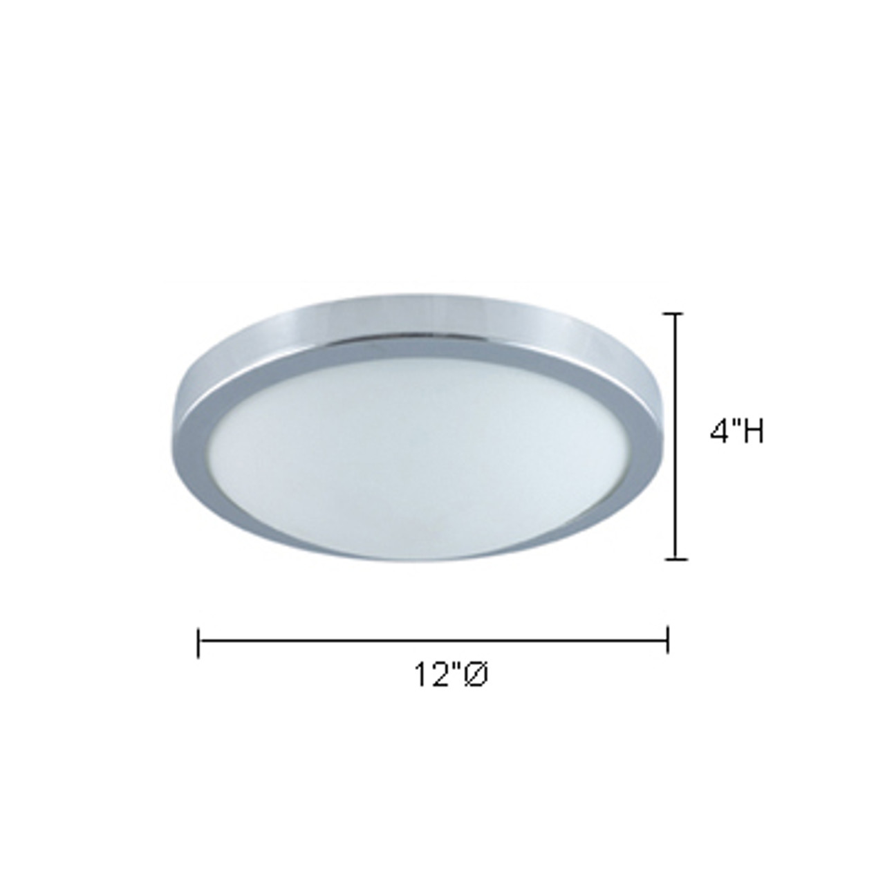 JESCO Lighting CM322S Envisage Moonlight Ceiling Mount, Frosted, Chrome