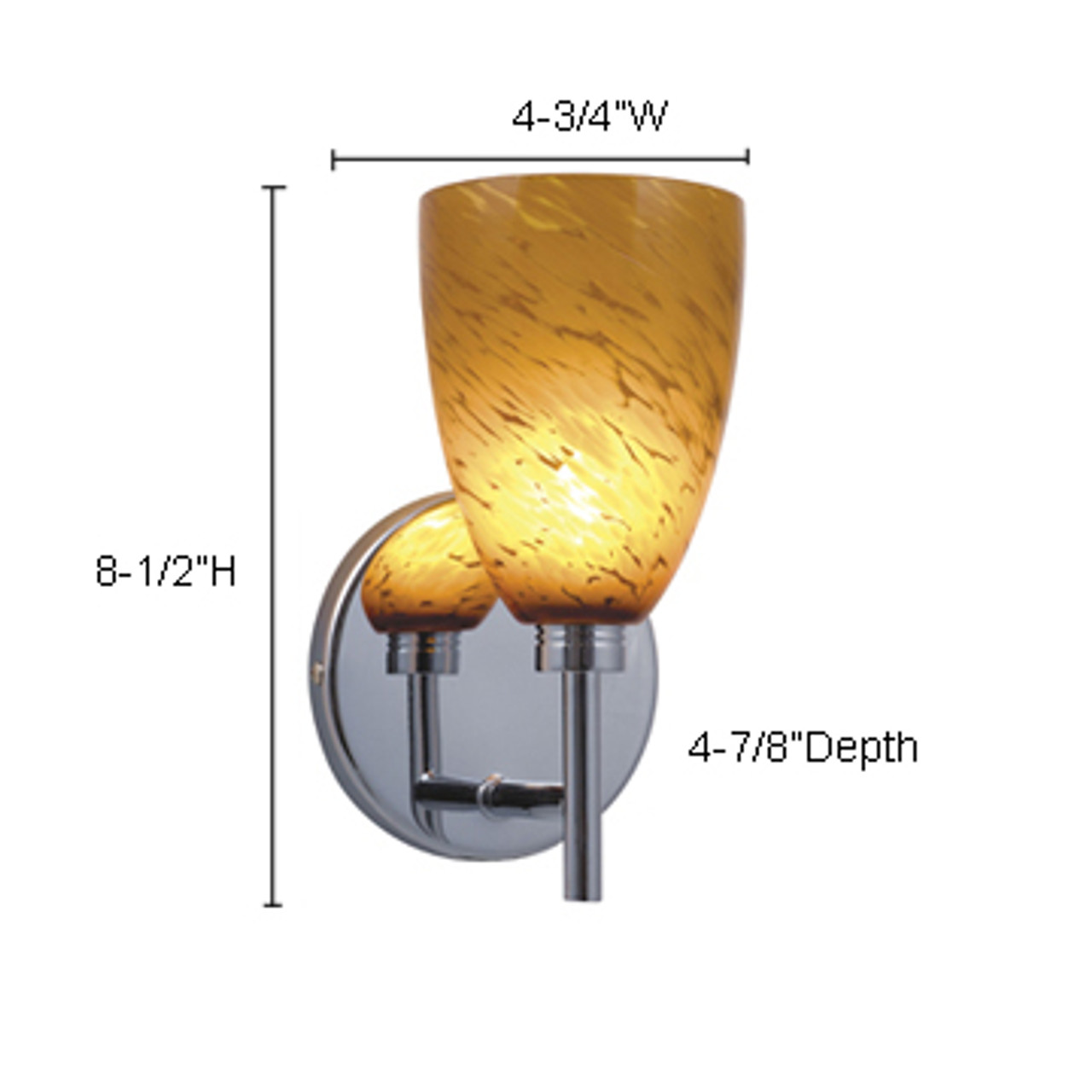 JESCO Lighting WS220-MO/SN Envisage Goblet Wall Sconce, MO - Mocha, Satin Nickel
