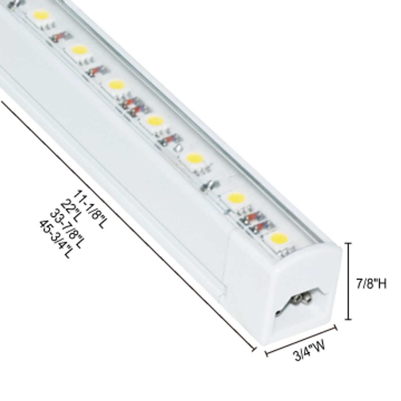 JESCO Lighting S401-12/60 S401 12?ö LED Sleek Plus S401 Linkable (No switch), 6000K, White