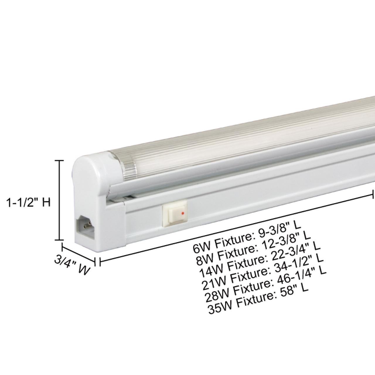 JESCO Lighting SG5-28/50 Sleek Plus Grounded 28W T5 Bi-Pin Linear Fluorescent, 5000K, White