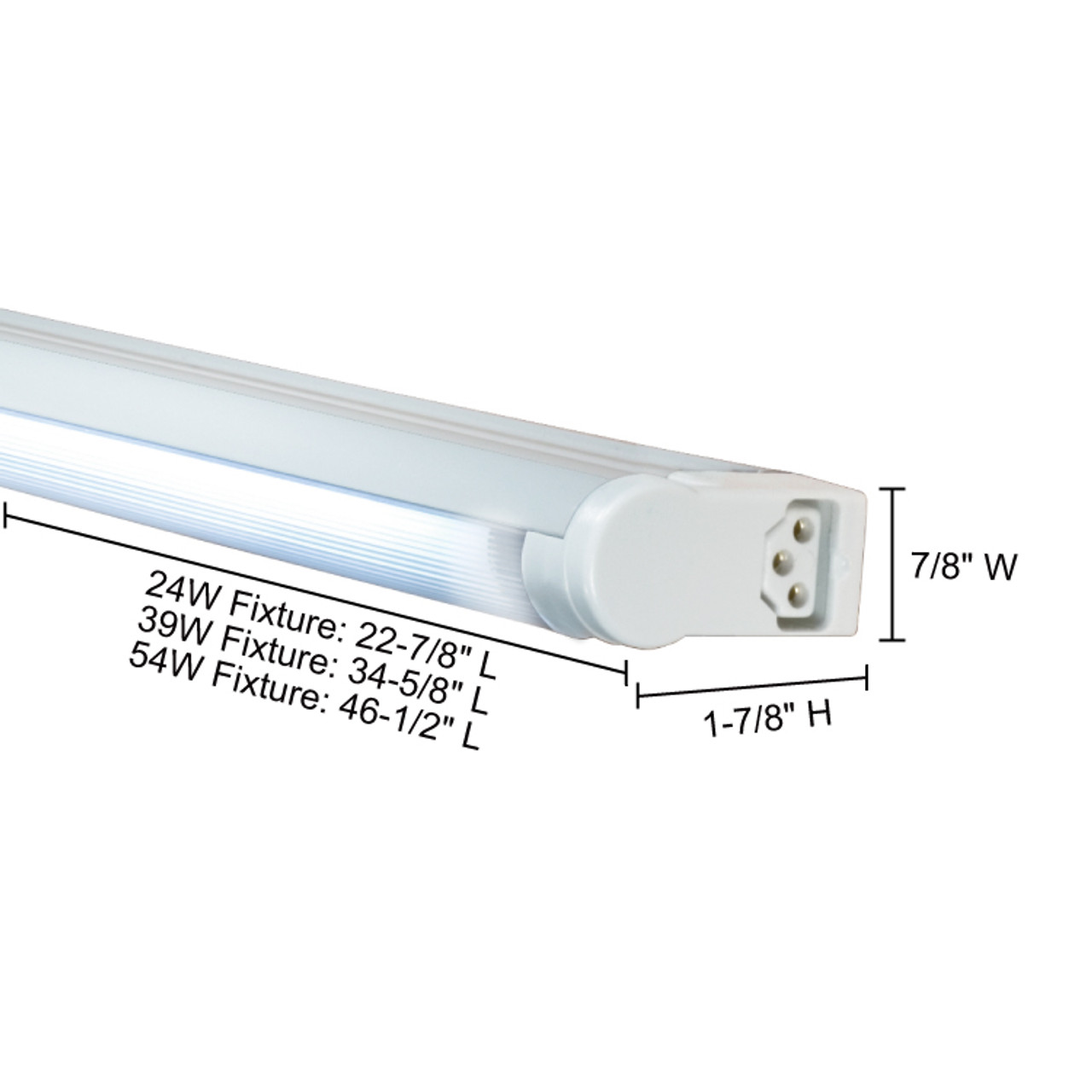 JESCO Lighting SG5AHO-24/41-W Sleek Plus Grounded 24W T5 Bi-Pin Linear Fluorescent, 4100K, White