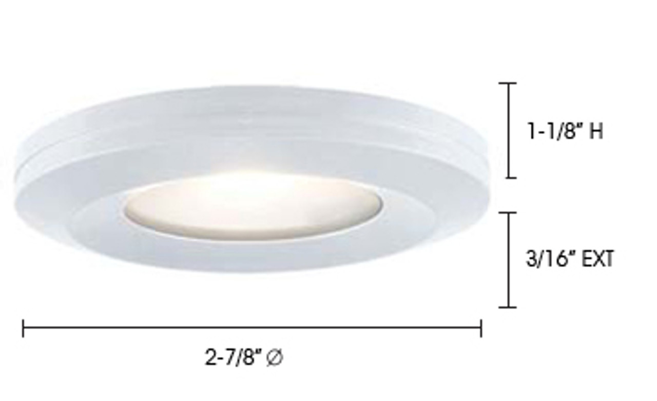 JESCO Lighting PK404SG 20W Straight-edged Slim Disk with Frosted Glass Lens, Silver Grey