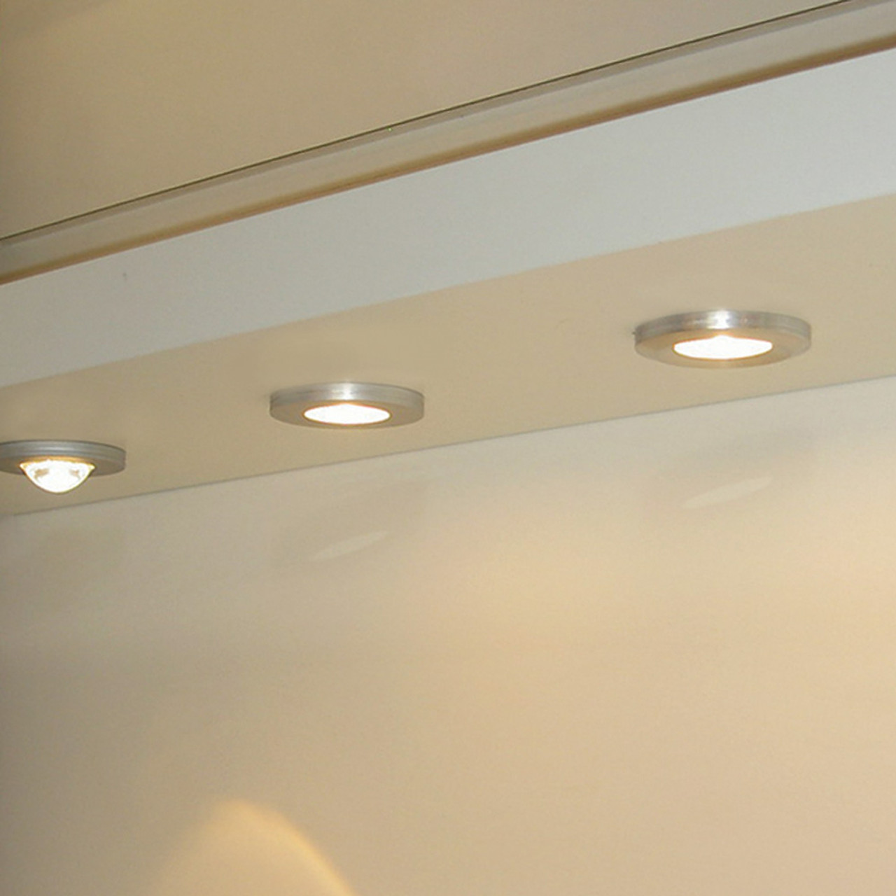 JESCO Lighting PK504SG 20W Straight-edged Slim Disk with Frosted Glass Lens, Silver Grey JESCO Lighting PK504SG 20W Straight-edged Slim Disk with Frosted Glass Lens, Silver Grey