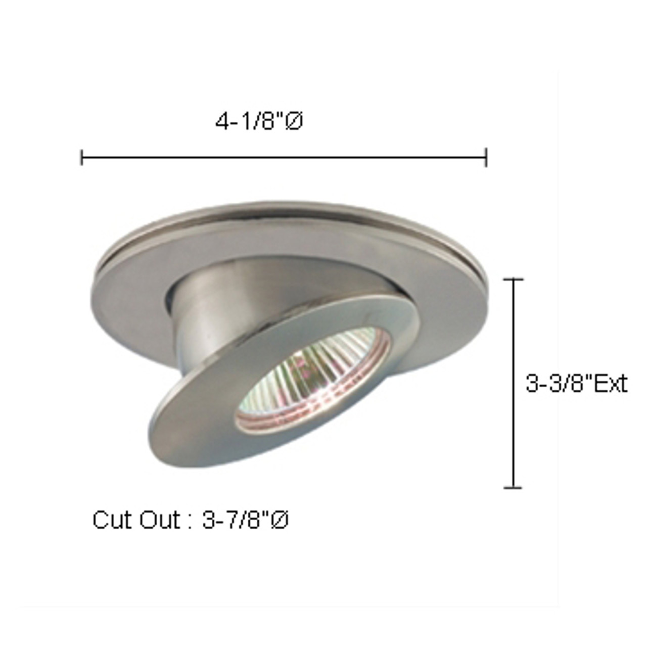 JESCO Lighting RH44-ST Mini Recessed Telescope (Die Cast Aluminum) Includes 18?ö Lead Wire and AMP Connector, Satin Chrome