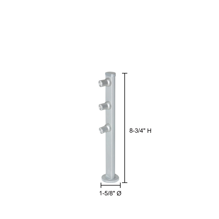 JESCO Lighting SD105CC082550-B 5.4W 8?ö LED Mizar Pole, 5000K, Black