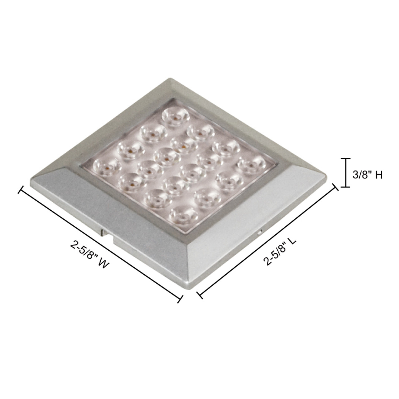 JESCO Lighting SD121CV3540-S 1.25W LED Orionis Surface Mount, 4500K, Silver