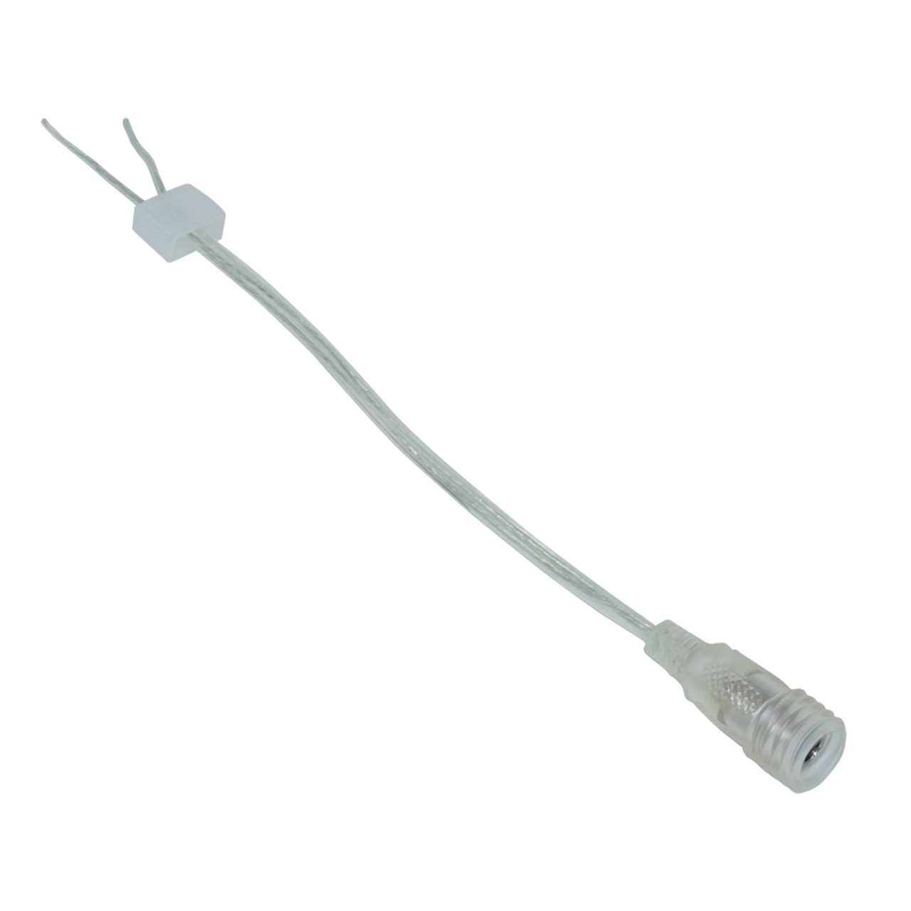 JESCO Lighting DL-FLEX-OD-PT-M FLEX-OD Outdoor input power conenctor, clear  wire. Bare wire to male connector.
