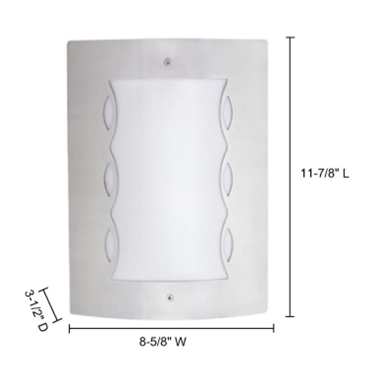 JESCO Lighting GS10S72 60W Wall Sconce series. Brushed stainless steel With Opal White Acrylic, Silver