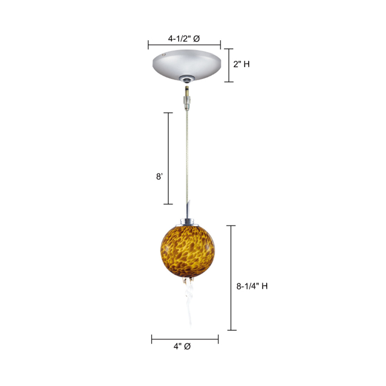 JESCO Lighting KIT-QAP221-AM-A TORI Low Voltage Pendant & Canopy Kit, Satin Nickel