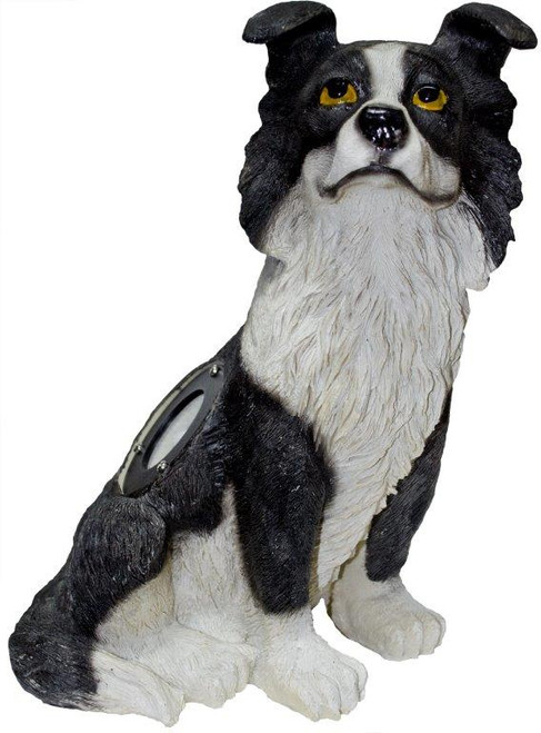 DABMAR LIGHTING LV-DOG-BW Painted Resin Dog Garden Accent Light, Black/White