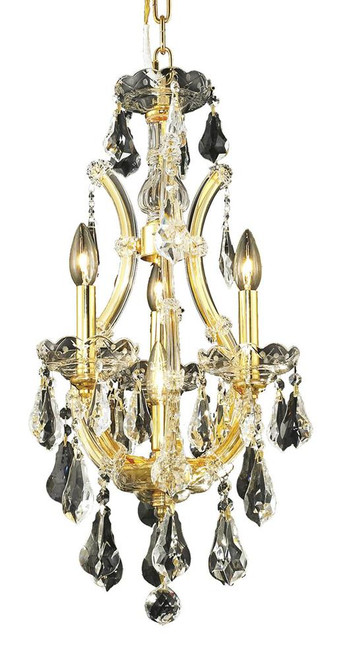 ELEGANT LIGHTING 2801D12G/RC  Maria Theresa 4-Light Pendant Lamp, Gold