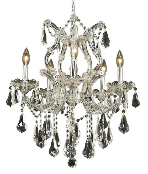 ELEGANT LIGHTING 2801D20C/RC  Maria Theresa 6-Light Dining Room, Chrome