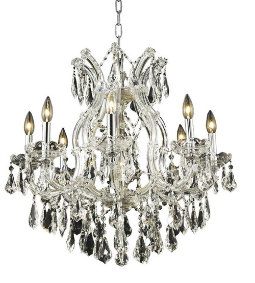 ELEGANT LIGHTING 2801D26C/RC  Maria Theresa 9-Light Dining Room, Chrome ELEGANT LIGHTING 2801D26C/RC  Maria Theresa 9-Light Dining Room, Chrome
