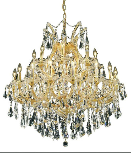 ELEGANT LIGHTING 2801D36G/RC  Maria Theresa 24-Light Dining Room, Gold