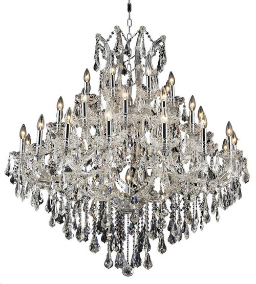 ELEGANT LIGHTING 2801G44C/RC  Maria Theresa 37-Light Foyer/Hallway, Chrome