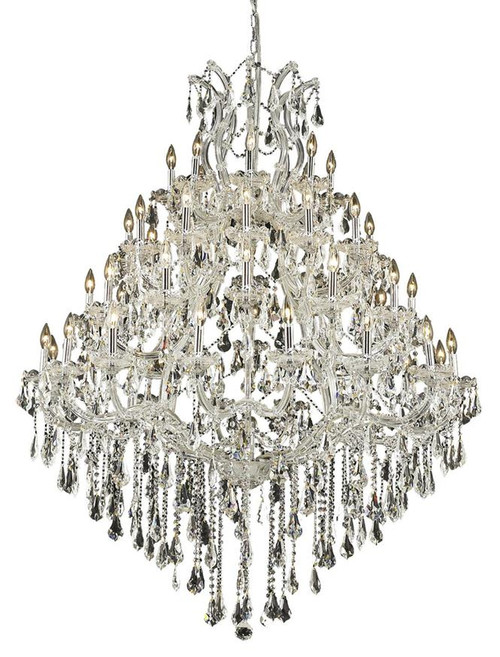 ELEGANT LIGHTING 2801G46C/RC  Maria Theresa 49-Light Foyer/Hallway, Chrome