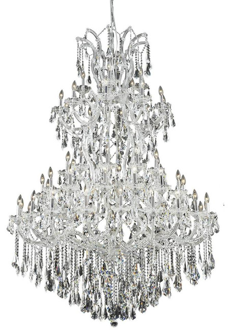ELEGANT LIGHTING 2801G54C/RC  Maria Theresa 61-Light Foyer/Hallway, Chrome