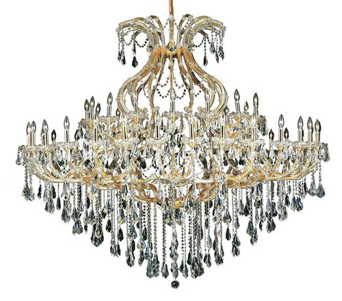 ELEGANT LIGHTING 2801G72G/RC  Maria Theresa 49-Light Foyer/Hallway, Gold