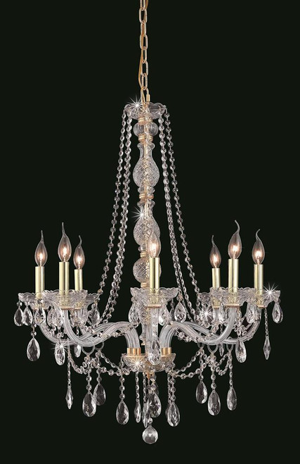 ELEGANT LIGHTING 7958D28G/RC  Verona 8-Light Dining Room, Gold