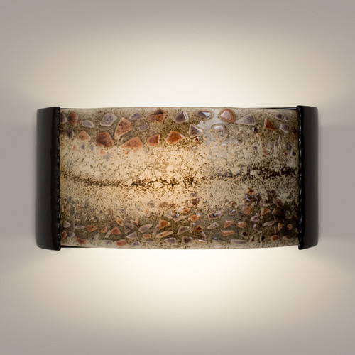 A19 Lighting RE108-BG-MGX 1-Light Ebb and Flow Wall Sconce Black Gloss and Multi Galaxy