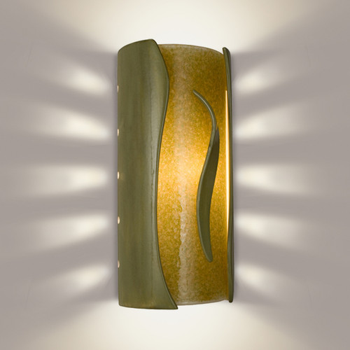 A19 Lighting RE119-SG-MS 1-Light Flare Wall Sconce Sagebrush and Moss