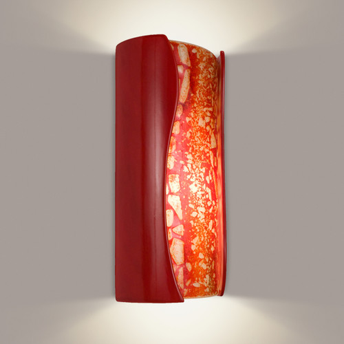 A19 Lighting RE120-MR-FR 1-Light Lava Wall Sconce Matador Red and Fire