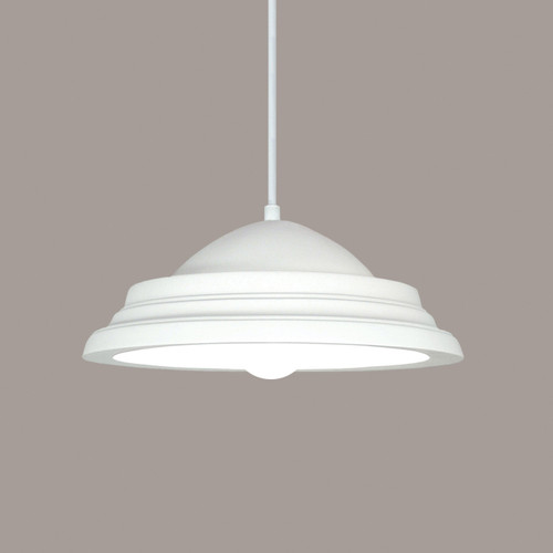 A19 Lighting P101-BCC 1-Light Minorca Pendant: Bisque (Black Cord & Canopy)