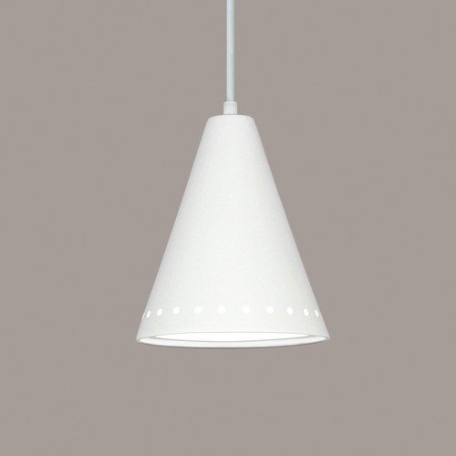 A19 Lighting P804-WCC 1-Light Greenlandia Pendant: Bisque (White Cord & Canopy)