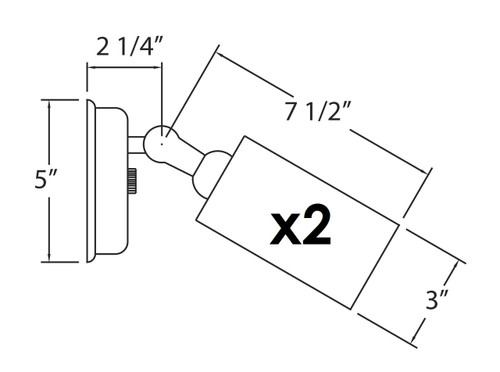 NICOR LIGHTING 11528 50W Bronze Double Bullet Adjustable Flood Light