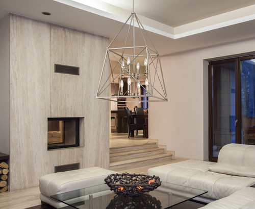 Z-LITE 447-8AS Tressle 8-Light Pendant Light, Antique Silver Z-LITE 447-8AS Tressle 8-Light Pendant Light, Antique Silver