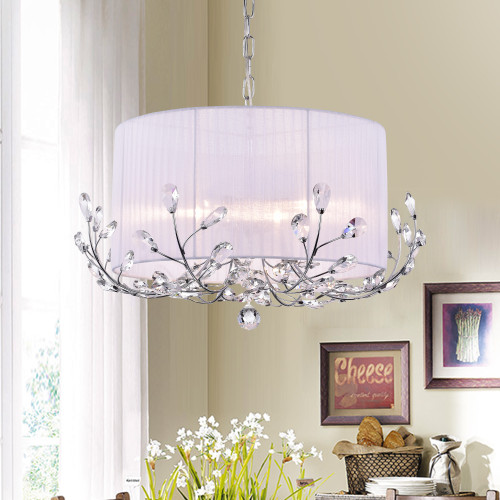 WAREHOUSE OF TIFFANY RL7936-4W Robin Crystal Chandelier