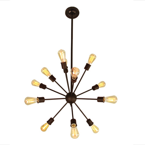 WAREHOUSE OF TIFFANY LD4023 Jackstone 12-light Bronze Edison Lamp with Bulbs